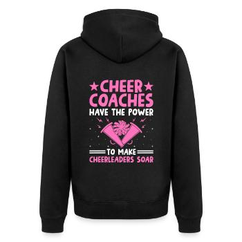 Cheerleading Coach Cheer Coach Cheerleader Cheer T - Veste à capuche bio Premium Unisexe - noir - Dos - Nico (187cm)