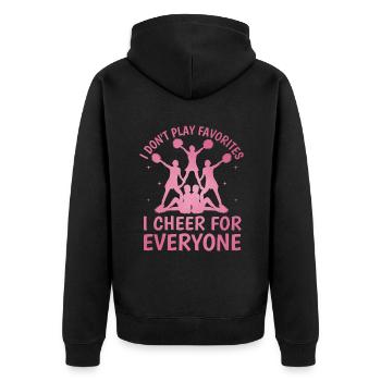 Cheerleading Coach Cheer Coach Cheerleader Cheer T - Unisex Premium Organic Zip Hoodie - black - Back - Nico (187cm)