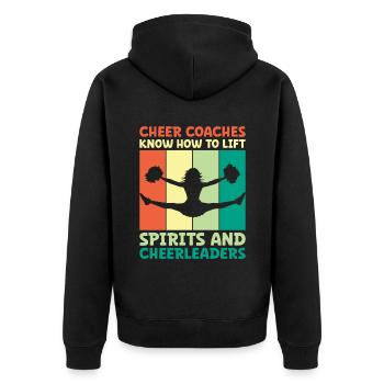 Cheerleading Coach Cheer Coach Cheerleader Cheer T - Veste à capuche bio Premium Unisexe - noir - Dos - Nico (187cm)