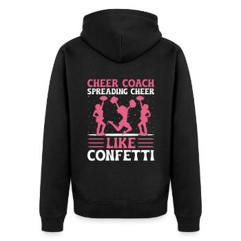 Cheerleading Coach Cheer Coach Cheerleader Cheer T - Unisex Premium Bio Zip Hoodie - Schwarz - Hinten - Nico (187cm)