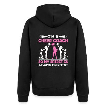 Cheerleading Coach Cheer Coach Cheerleader Cheer T - Veste à capuche bio Premium Unisexe - noir - Dos - Nico (187cm)