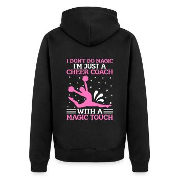 Cheerleading Coach Cheer Coach Cheerleader Cheer T - Unisex Premium Bio Zip Hoodie - Schwarz - Hinten - Nico (187cm)