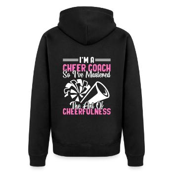 Cheerleading Coach Cheer Coach Cheerleader Cheer T - Veste à capuche bio Premium Unisexe - noir - Dos - Nico (187cm)