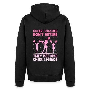 Cheerleading Coach Cheer Coach Cheerleader Cheer T - Unisex Premium Bio Zip Hoodie - Schwarz - Hinten - Nico (187cm)