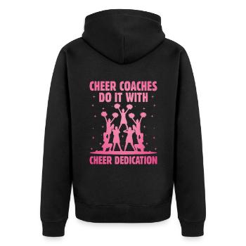 Cheerleading Coach Cheer Coach Cheerleader Cheer T - Unisex Premium Bio Zip Hoodie - Schwarz - Hinten - Nico (187cm)