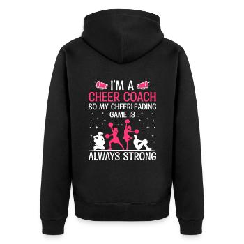 Cheerleading Coach Cheer Coach Cheerleader Cheer T - Veste à capuche bio Premium Unisexe - noir - Dos - Nico (187cm)