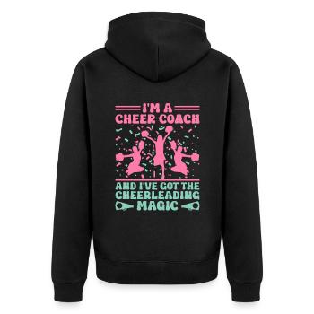 Cheerleading Coach Cheer Coach Cheerleader Cheer T - Veste à capuche bio Premium Unisexe - noir - Dos - Nico (187cm)