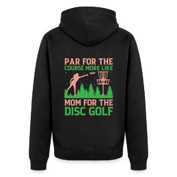 Disc Golf Player Disc Golfer Frisbee Player Par Pu - Veste à capuche bio Premium Unisexe - noir - Dos - Nico (187cm)