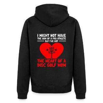 Disc Golf Player Disc Golfer Frisbee Player Par Pu - Veste à capuche bio Premium Unisexe - noir - Dos - Nico (187cm)