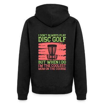 Disc Golf Player Disc Golfer Frisbee Player Par Pu - Veste à capuche bio Premium Unisexe - noir - Dos - Nico (187cm)