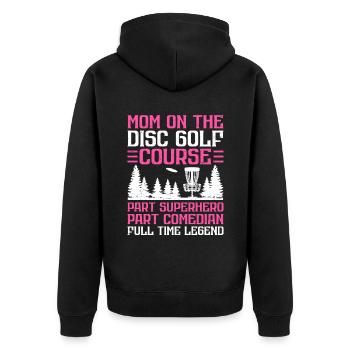 Disc Golf Player Disc Golfer Frisbee Player Par Pu - Veste à capuche bio Premium Unisexe - noir - Dos - Nico (187cm)