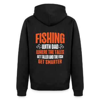 Pêche Papa Papa Pêcheur Childern Drôle Poisson Alors - Veste à capuche bio Premium Unisexe - noir - Dos - Nico (187cm)