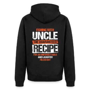 Pêche Oncle Pêcheur Oncles Drôle Poisson Parfait - Veste à capuche bio Premium Unisexe - noir - Dos - Nico (187cm)