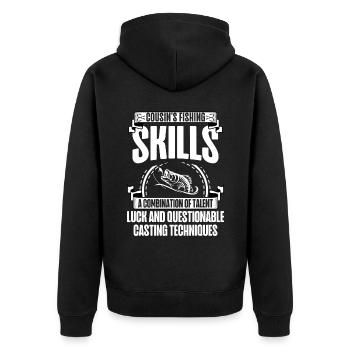 Pêche Cousin Pêcheur Cousins Drôle Poisson Perfec - Veste à capuche bio Premium Unisexe - noir - Dos - Nico (187cm)