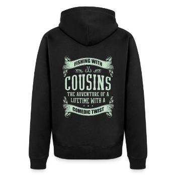 Pêche Cousin Pêcheur Cousins Drôle Poisson Perfec - Veste à capuche bio Premium Unisexe - noir - Dos - Nico (187cm)
