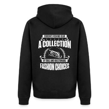 Pêche Cousin Pêcheur Cousins Drôle Poisson Perfec - Veste à capuche bio Premium Unisexe - noir - Dos - Nico (187cm)
