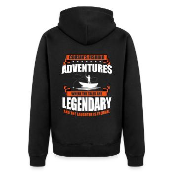Pêche Cousin Pêcheur Cousins Drôle Poisson Perfec - Veste à capuche bio Premium Unisexe - noir - Dos - Nico (187cm)