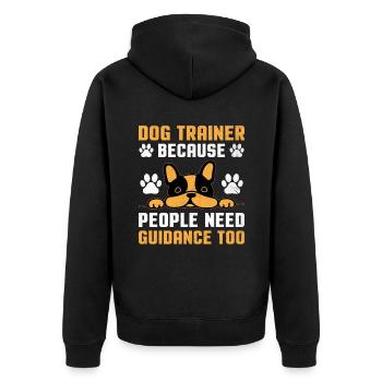 Dresseur de chiens Dressage de chiens Dressage de chiens Soins aux animaux de compagnie Pr - Veste à capuche bio Premium Unisexe - noir - Dos - Nico (187cm)