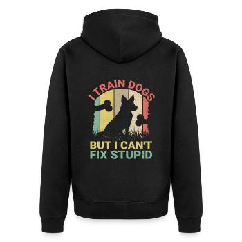 Dog Trainer Dog Training Training Dogs Pet Care Pr - Unisex Premium Organic Zip Hoodie - black - Back - Nico (187cm)