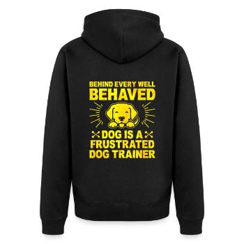 Dog Trainer Dog Training Training Dogs Pet Care Pr - Unisex Premium Organic Zip Hoodie - black - Back - Nico (187cm)