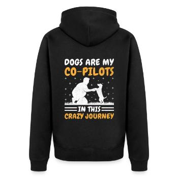 Dresseur de chiens Dressage de chiens Dressage de chiens Soins aux animaux de compagnie Pr - Veste à capuche bio Premium Unisexe - noir - Dos - Nico (187cm)