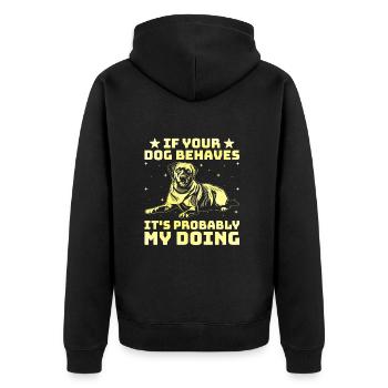 Dresseur de chiens Dressage de chiens Dressage de chiens Soins aux animaux de compagnie Pr - Veste à capuche bio Premium Unisexe - noir - Dos - Nico (187cm)