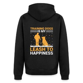 Dog Trainer Dog Training Training Dogs Pet Care Pr - Unisex Premium Organic Zip Hoodie - black - Back - Nico (187cm)