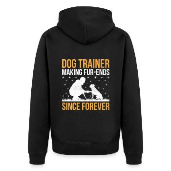 Dresseur de chiens Dressage de chiens Dressage de chiens Soins aux animaux de compagnie Pr - Veste à capuche bio Premium Unisexe - noir - Dos - Nico (187cm)