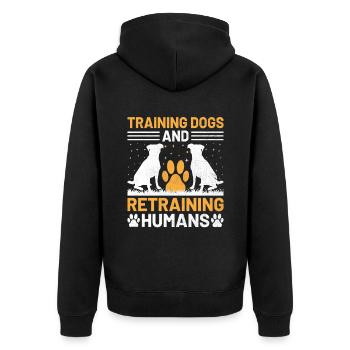 Dog Trainer Dog Training Training Dogs Pet Care Pr - Unisex Premium Organic Zip Hoodie - black - Back - Nico (187cm)