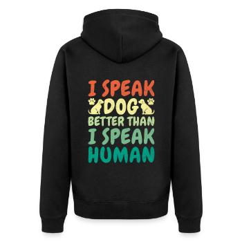 Dresseur de chiens Dressage de chiens Dressage de chiens Soins aux animaux de compagnie Pr - Veste à capuche bio Premium Unisexe - noir - Dos - Nico (187cm)