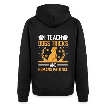 Dog Trainer Dog Training Training Dogs Pet Care Pr - Unisex Premium Organic Zip Hoodie - black - Back - Nico (187cm)