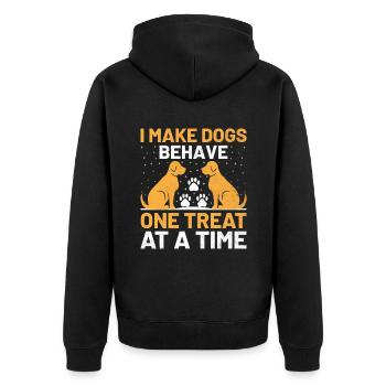 Dog Trainer Dog Training Training Dogs Pet Care Pr - Unisex Premium Organic Zip Hoodie - black - Back - Nico (187cm)