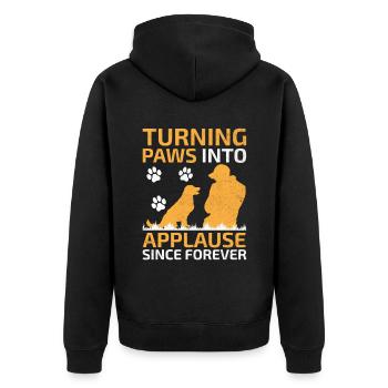 Dresseur de chiens Formation de chiens Chiens Soins pour animaux de compagnie Pr - Veste à capuche bio Premium Unisexe - noir - Dos - Nico (187cm)