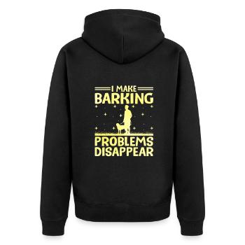 Dresseur de chiens Dressage de chiens Dressage de chiens Soins aux animaux de compagnie Pr - Veste à capuche bio Premium Unisexe - noir - Dos - Nico (187cm)