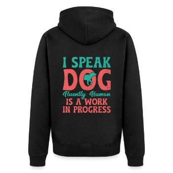 Dresseur de chiens Formation de chiens Chiens Soins pour animaux de compagnie Pr - Veste à capuche bio Premium Unisexe - noir - Dos - Nico (187cm)