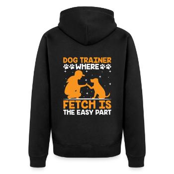 Dog Trainer Dog Training Training Dogs Pet Care Pr - Unisex Premium Organic Zip Hoodie - black - Back - Nico (187cm)