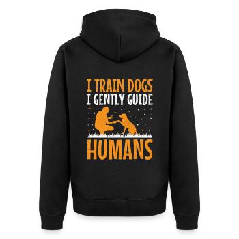 Dresseur de chiens Dressage de chiens Dressage de chiens Soins aux animaux de compagnie Pr - Veste à capuche bio Premium Unisexe - noir - Dos - Nico (187cm)