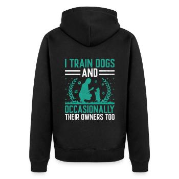 Dresseur de chiens Dressage de chiens Dressage de chiens Soins aux animaux de compagnie Pr - Veste à capuche bio Premium Unisexe - noir - Dos - Nico (187cm)