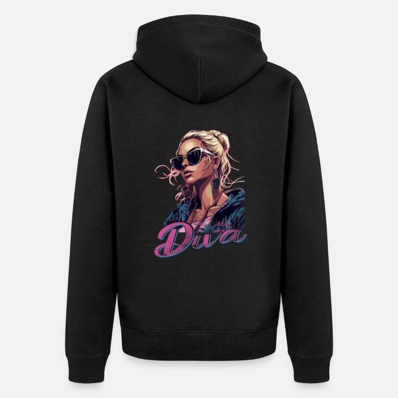 Strålande exklusiv diva - Ekologisk premiumluvjack unisex - svart