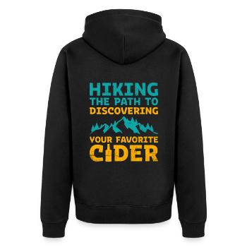 Randonneur Randonnée Trekking En plein air Nature Boisson alcoolisée - Veste à capuche bio Premium Unisexe - noir - Dos - Nico (187cm)