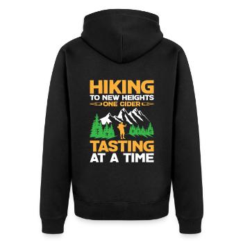 Randonneur Randonnée Trekking En plein air Nature Boisson alcoolisée - Veste à capuche bio Premium Unisexe - noir - Dos - Nico (187cm)
