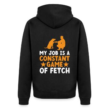 Pet Sitter Pet Sitting Dog and Cat Sitters Dog Wal - Unisex Premium Organic Zip Hoodie - black - Back - Nico (187cm)