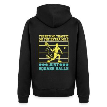 Squash Player Squash Tennis Player Raquetball Spor - Unisex Premium Organic Zip Hoodie - black - Back - Nico (187cm)