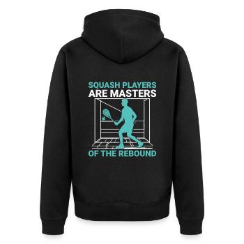 Squash Player Squash Tennis Player Raquetball Spor - Unisex Premium Organic Zip Hoodie - black - Back - Nico (187cm)