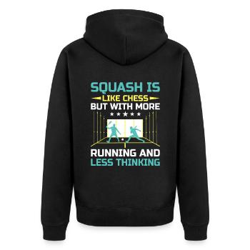 Squash Player Squash Tennis Player Raquetball Spor - Unisex Premium Organic Zip Hoodie - black - Back - Nico (187cm)