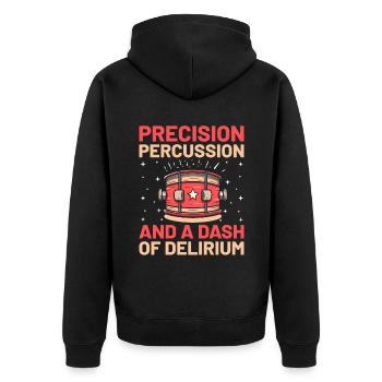 Drum Corps Marching Band Drum Corp Music Percussio - Unisex Premium Organic Zip Hoodie - black - Back - Nico (187cm)