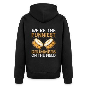 Drum Corps Marching Band Drum Corp Music Percussio - Unisex Premium Organic Zip Hoodie - black - Back - Nico (187cm)
