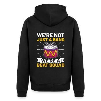Drum Corps Marching Band Drum Corp Music Percussio - Unisex Premium Bio Zip Hoodie - Schwarz - Hinten - Nico (187cm)