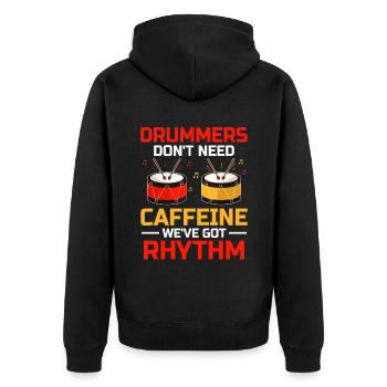 Drum Corps Marching Band Drum Corp Music Percussio - Unisex Premium Organic Zip Hoodie - black - Back - Nico (187cm)