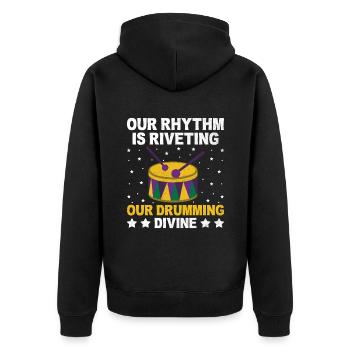 Drum Corps Marching Band Drum Corp Music Percussio - Unisex Premium Organic Zip Hoodie - black - Back - Nico (187cm)